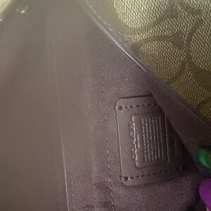 Coach Signature Brown and Tan Shoulder Bag